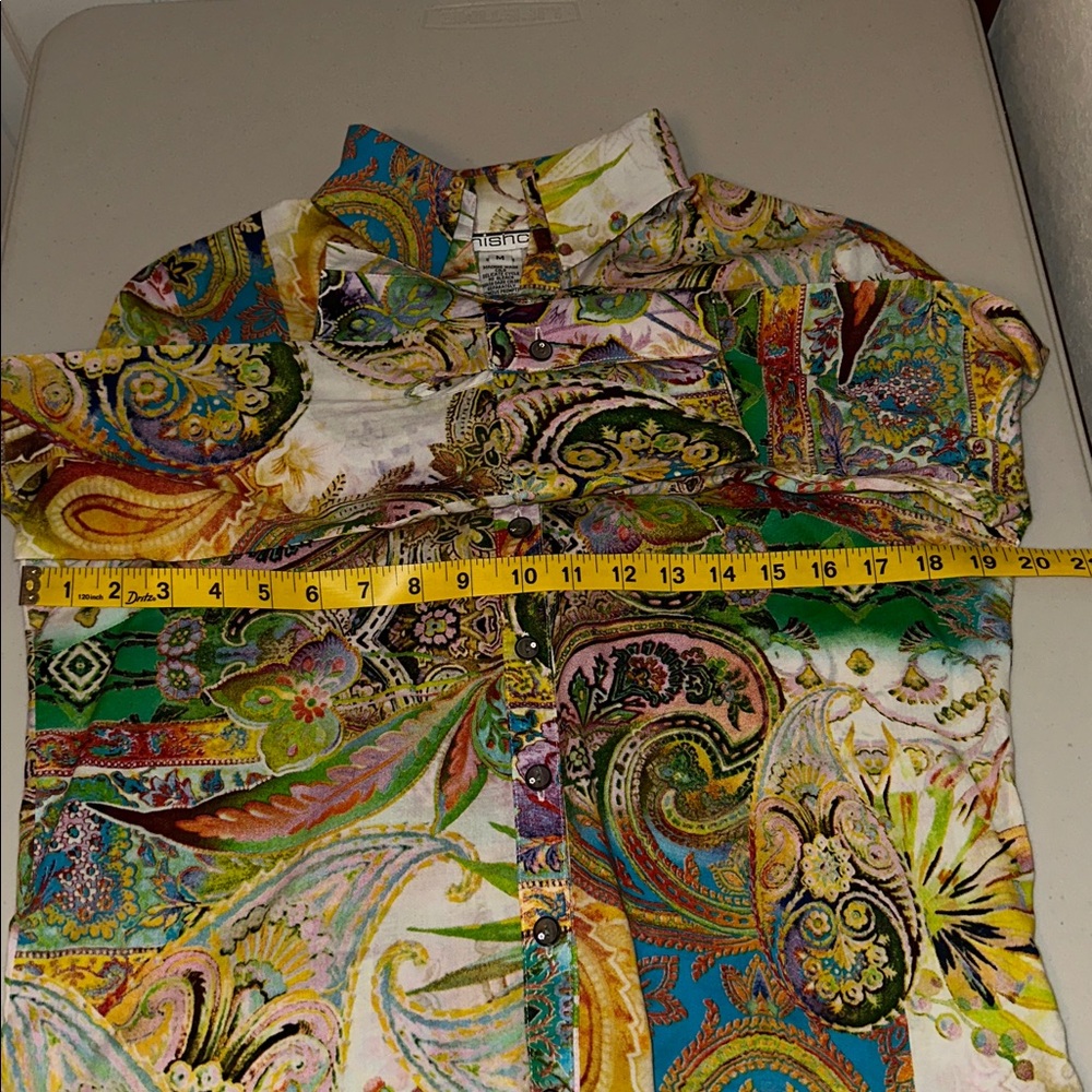 Mishca Vibrant Paisley Women's Blazer/Tunic Size Medium. - Picture 9 of 16
